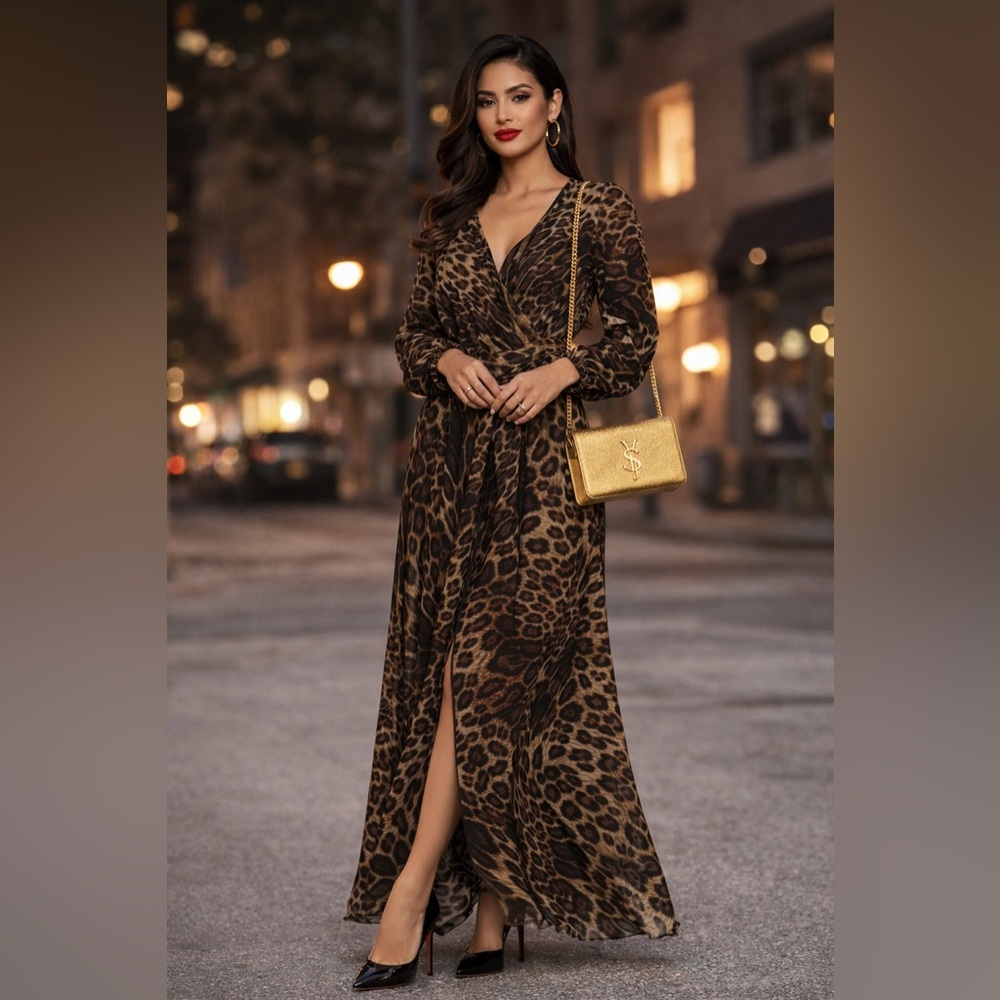 Leopard Print Maxi Dress | NWT | One Size ✨
